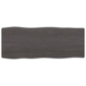 Treated wood table board with live edge, brown, 100x40x(2-6) cm. by vidaXL, Table tops - Ref: Foro24-364015, Price: 63,99 €, ...