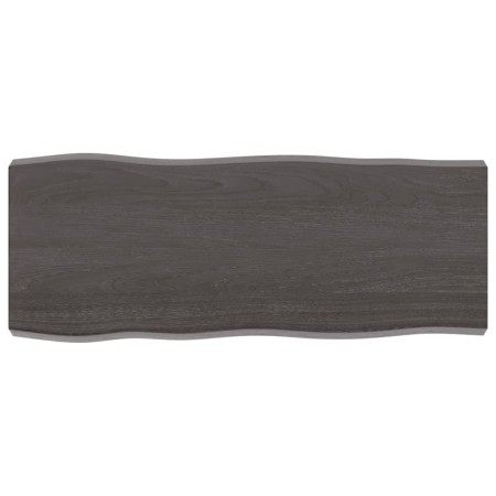 Treated wood table board with live edge, brown, 100x40x(2-6) cm. by vidaXL, Table tops - Ref: Foro24-364015, Price: 109,93 €,...