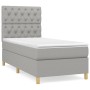 Cama box spring con colchón tela gris claro 80x200 cm de vidaXL, Camas y somieres - Ref: Foro24-3142529, Precio: 336,03 €, De...