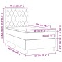 Cama box spring con colchón tela gris claro 80x200 cm de vidaXL, Camas y somieres - Ref: Foro24-3142529, Precio: 336,03 €, De...