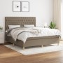 Cama box spring con colchón tela gris taupe 180x200 cm de vidaXL, Camas y somieres - Ref: Foro24-3142597, Precio: 690,58 €, D...