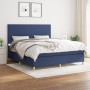 Cama box spring con colchón tela azul 180x200 cm de vidaXL, Camas y somieres - Ref: Foro24-3142199, Precio: 624,15 €, Descuen...