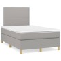 Box spring bed with light gray fabric mattress 120x200 cm by vidaXL, Beds and slatted bases - Ref: Foro24-3142241, Price: 413...