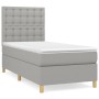 Box spring bed with light gray fabric mattress 90x200 cm by vidaXL, Beds and slatted bases - Ref: Foro24-3142625, Price: 350,...