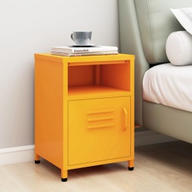 Yellow mustard steel bedside table 35x35x51 cm by vidaXL, Nightstands - Ref: Foro24-336218, Price: 89,44 €, Discount: %