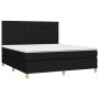 Cama box spring con colchón tela negro 180x200 cm de vidaXL, Camas y somieres - Ref: Foro24-3142355, Precio: 608,28 €, Descue...