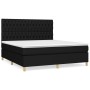 Cama box spring con colchón tela negro 180x200 cm de vidaXL, Camas y somieres - Ref: Foro24-3142595, Precio: 645,28 €, Descue...