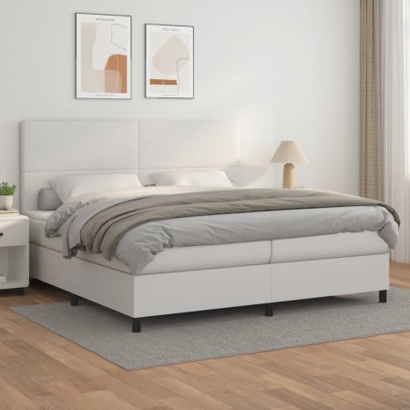 Boxspringbett mit weißer Kunstledermatratze 200x200 cm von vidaXL, Betten und Lattenroste - Ref: Foro24-3142744, Preis: 701,3...