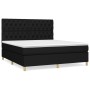 Cama box spring con colchón tela negro 160x200 cm de vidaXL, Camas y somieres - Ref: Foro24-3142587, Precio: 595,17 €, Descue...