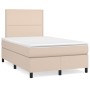 Box spring bed with cappuccino synthetic leather mattress 120x200cm by vidaXL, Beds and slatted bases - Ref: Foro24-3142778, ...