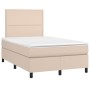 Box spring bed with cappuccino synthetic leather mattress 120x200cm by vidaXL, Beds and slatted bases - Ref: Foro24-3142778, ...