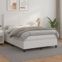 Box spring bed with white synthetic leather mattress 140x190 cm by vidaXL, Beds and slatted bases - Ref: Foro24-3142720, Pric...