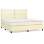 Cama box spring con colchón cuero sintético crema 200x200 cm de vidaXL, Camas y somieres - Ref: Foro24-3142805, Precio: 699,9...