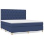 Box spring bed with blue fabric mattress 180x200 cm by vidaXL, Beds and slatted bases - Ref: Foro24-3142599, Price: 635,40 €,...