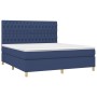 Box spring bed with blue fabric mattress 180x200 cm by vidaXL, Beds and slatted bases - Ref: Foro24-3142599, Price: 635,40 €,...