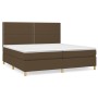 Cama box spring con colchón tela marrón oscuro 200x200 cm de vidaXL, Camas y somieres - Ref: Foro24-3142284, Precio: 647,54 €...