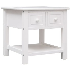 Mesa auxiliar madera de Paulownia blanco 40x40x40 cm de vidaXL, Mesas auxiliares - Ref: Foro24-284070, Precio: 51,63 €, Descu...