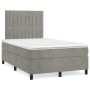 Cama box spring con colchón terciopelo gris claro 120x200 cm de vidaXL, Camas y somieres - Ref: Foro24-3143133, Precio: 427,8...