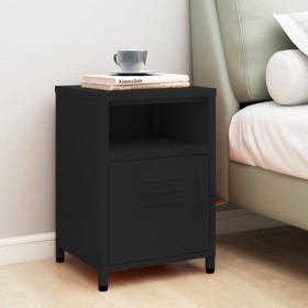 Black steel nightstand 35x35x51 cm by vidaXL, Nightstands - Ref: Foro24-336223, Price: 91,21 €, Discount: %