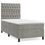 Cama box spring con colchón terciopelo gris claro 100x200 cm de vidaXL, Camas y somieres - Ref: Foro24-3143187, Precio: 379,1...