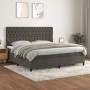 Box spring bed with dark gray velvet mattress 200x200 cm by vidaXL, Beds and slatted bases - Ref: Foro24-3143224, Price: 705,...