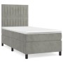 Cama box spring con colchón terciopelo gris claro 90x190 cm de vidaXL, Camas y somieres - Ref: Foro24-3143121, Precio: 339,20...