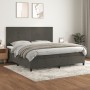 Cama box spring con colchón terciopelo gris oscuro 200x200 cm de vidaXL, Camas y somieres - Ref: Foro24-3142924, Precio: 695,...