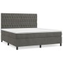 Cama box spring con colchón terciopelo gris oscuro 180x200 cm de vidaXL, Camas y somieres - Ref: Foro24-3143218, Precio: 640,...