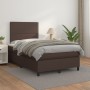 Cama box spring con colchón cuero sintético marrón 120x200 cm de vidaXL, Camas y somieres - Ref: Foro24-3142776, Precio: 460,...