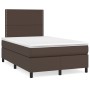 Cama box spring con colchón cuero sintético marrón 120x200 cm de vidaXL, Camas y somieres - Ref: Foro24-3142776, Precio: 460,...