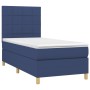 Box spring bed with blue fabric mattress 100x200 cm by vidaXL, Beds and slatted bases - Ref: Foro24-3142319, Price: 378,66 €,...