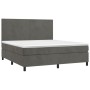 Cama box spring con colchón terciopelo gris oscuro 160x200 cm de vidaXL, Camas y somieres - Ref: Foro24-3142912, Precio: 544,...