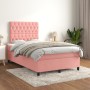 Box spring bed with pink velvet mattress 120x200 cm by vidaXL, Beds and slatted bases - Ref: Foro24-3143198, Price: 464,46 €,...