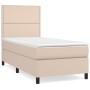 Cama box spring con colchón cuero sintético capuchino 100x200cm de vidaXL, Camas y somieres - Ref: Foro24-3142772, Precio: 40...