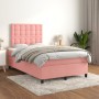 Box spring bed with pink velvet mattress 120x200 cm by vidaXL, Beds and slatted bases - Ref: Foro24-3143258, Price: 450,53 €,...