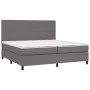 Cama box spring con colchón cuero sintético gris 200x200 cm de vidaXL, Camas y somieres - Ref: Foro24-3142747, Precio: 667,99...