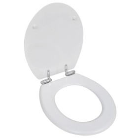 Toilet seat WC MDF with soft close lid, white design by vidaXL, Toilet and bidet seats - Ref: Foro24-140798, Price: 41,68 €, ...