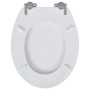 Asiento inodoro WC MDF tapa de cierre suave diseño blanco de vidaXL, Asientos de inodoros y bidés - Ref: Foro24-140798, Preci...