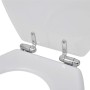 Toilet seat WC MDF with soft close lid, white design by vidaXL, Toilet and bidet seats - Ref: Foro24-140798, Price: 41,68 €, ...