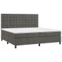 Cama box spring con colchón terciopelo gris oscuro 200x200 cm de vidaXL, Camas y somieres - Ref: Foro24-3143284, Precio: 691,...