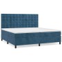 Cama box spring con colchón terciopelo azul oscuro 200x200 cm de vidaXL, Camas y somieres - Ref: Foro24-3143287, Precio: 702,...