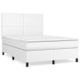 Box spring bed with white synthetic leather mattress 140x200cm by vidaXL, Beds and slatted bases - Ref: Foro24-3142726, Price...