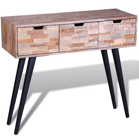 Console table with 3 drawers made of recycled teak wood by vidaXL, Side tables - Ref: Foro24-241709, Price: 125,82 €, Discoun...