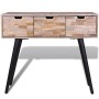 Mesa consola con 3 cajones de madera de teca reciclada de vidaXL, Mesas auxiliares - Ref: Foro24-241709, Precio: 125,82 €, De...