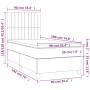 Box spring bed with pink velvet mattress 90x190 cm by vidaXL, Beds and slatted bases - Ref: Foro24-3143120, Price: 337,20 €, ...