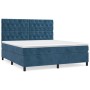 Cama box spring con colchón terciopelo azul oscuro 160x200 cm de vidaXL, Camas y somieres - Ref: Foro24-3143215, Precio: 586,...