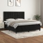 Cama box spring con colchón terciopelo negro 160x200 cm de vidaXL, Camas y somieres - Ref: Foro24-3143273, Precio: 539,99 €, ...