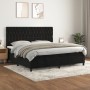 Box spring bed with black velvet mattress 200x200 cm by vidaXL, Beds and slatted bases - Ref: Foro24-3143225, Price: 694,38 €...