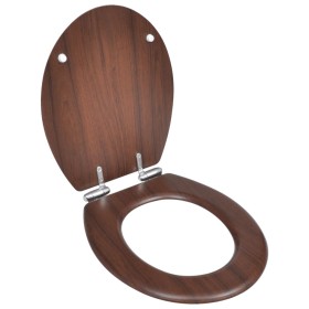 Toilet seat WC soft close lid MDF brown by vidaXL, Toilet and bidet seats - Ref: Foro24-140800, Price: 39,75 €, Discount: %