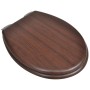 Asiento inodoro WC tapa de cierre suave MDF marrón de vidaXL, Asientos de inodoros y bidés - Ref: Foro24-140800, Precio: 41,9...